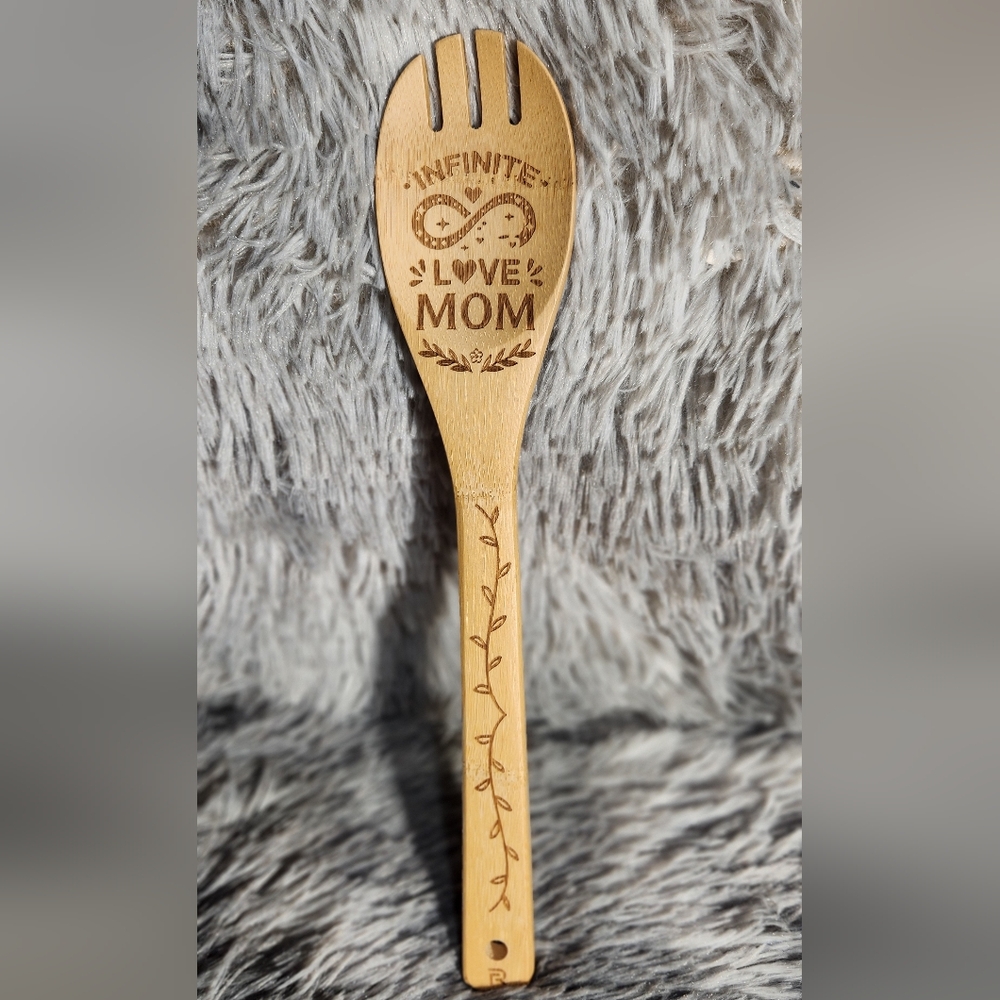 Engraved Wooden Mom Spoon